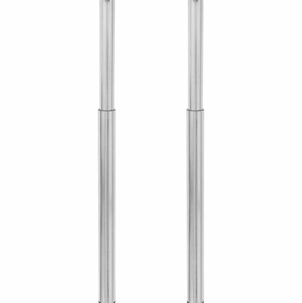 2 x Teleskopfuß Stützfuß Tischbein Edelstahl 710mm-1100mm