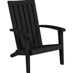 vidaXL Adirondack-Gartenstuhl Schwarz Polypropylen