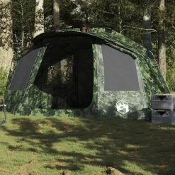 vidaXL Angelzelt 5 Personen Tarnmuster Wasserdicht