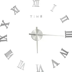 vidaXL 3D-Wanduhr Modernes Design Silbern 100 cm XXL