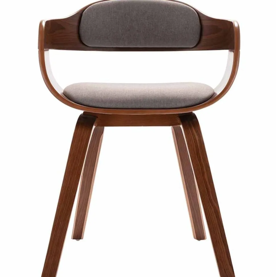 vidaXL Esszimmerstuhl Taupe Bugholz und Stoff