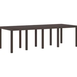 vidaXL Gartentisch Braun 250 x 100 x 73 cm Poly-Rattan