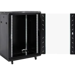 vidaXL 15HE Netzwerkschrank mit Schwenkfüßen 19" IP20 60x45x86 cm