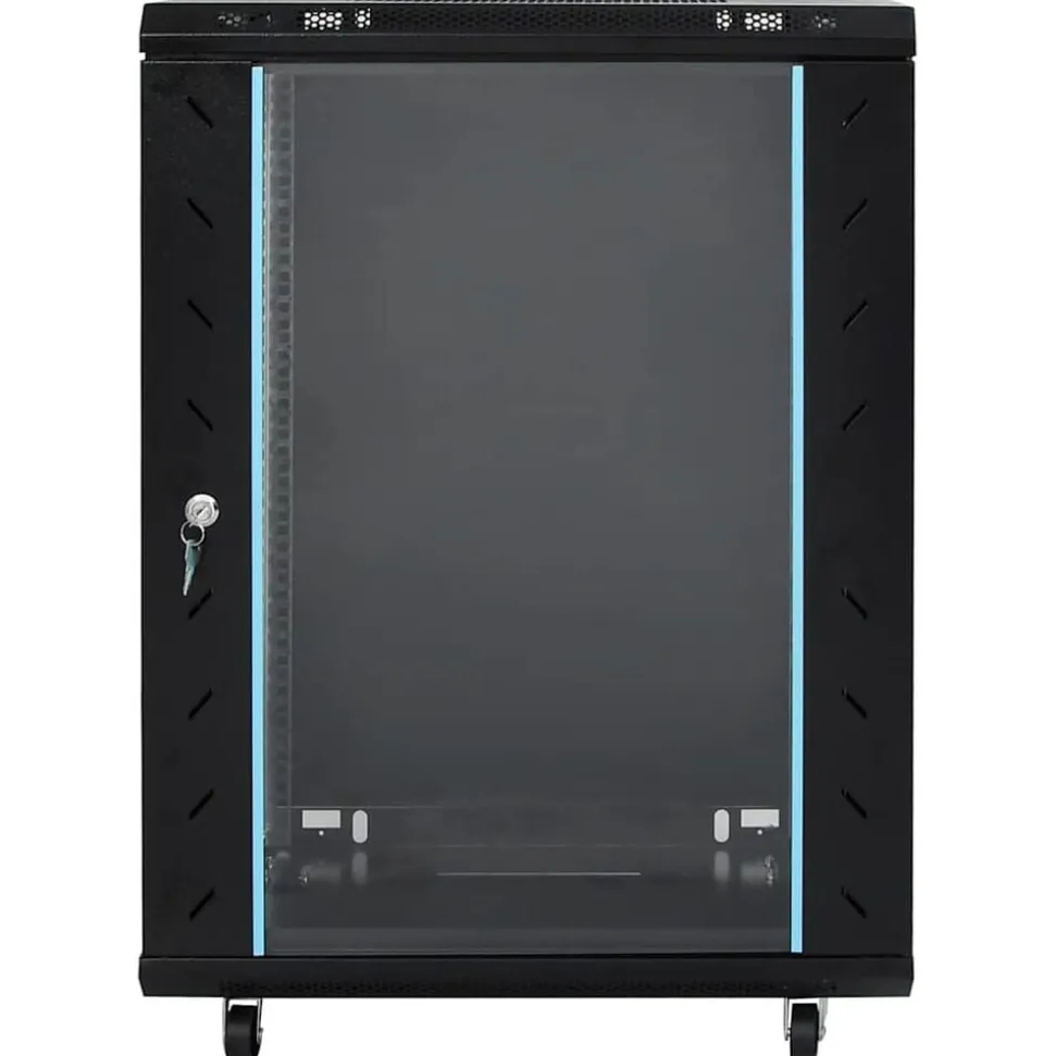 vidaXL 15HE Netzwerkschrank mit Schwenkfüßen 19" IP20 60x45x86 cm