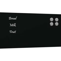 vidaXL Magnettafel Wandmontage 40x20 cm Hartglas Schwarz Outlet