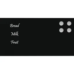 vidaXL Magnettafel Wandmontage 40x20 cm Hartglas Schwarz Outlet