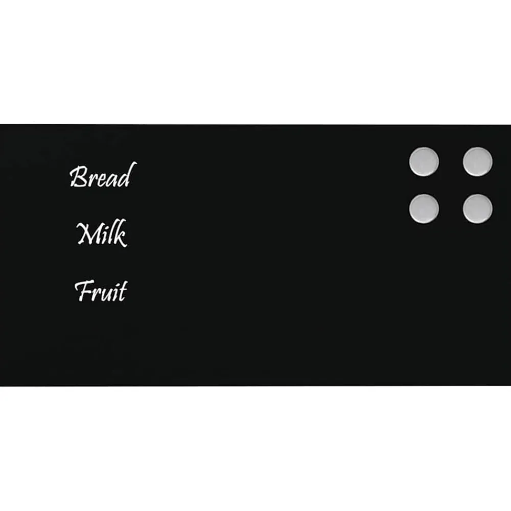 vidaXL Magnettafel Wandmontage 40x20 cm Hartglas Schwarz Outlet