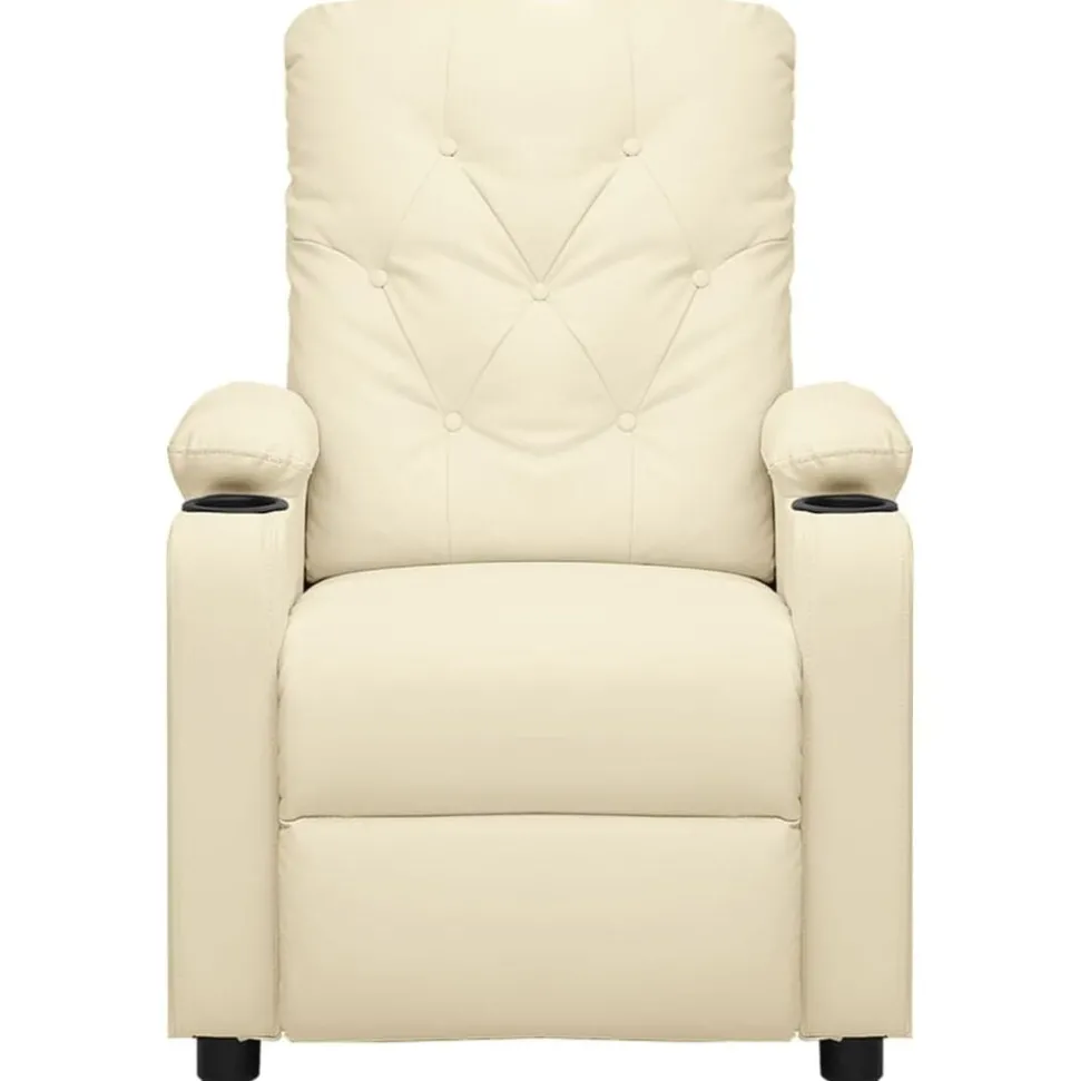 vidaXL Massagesessel Creme Kunstleder