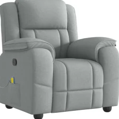 vidaXL Massagesessel Hellgrau Stoff