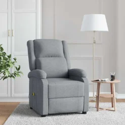 vidaXL Massagesessel Hellgrau Stoff