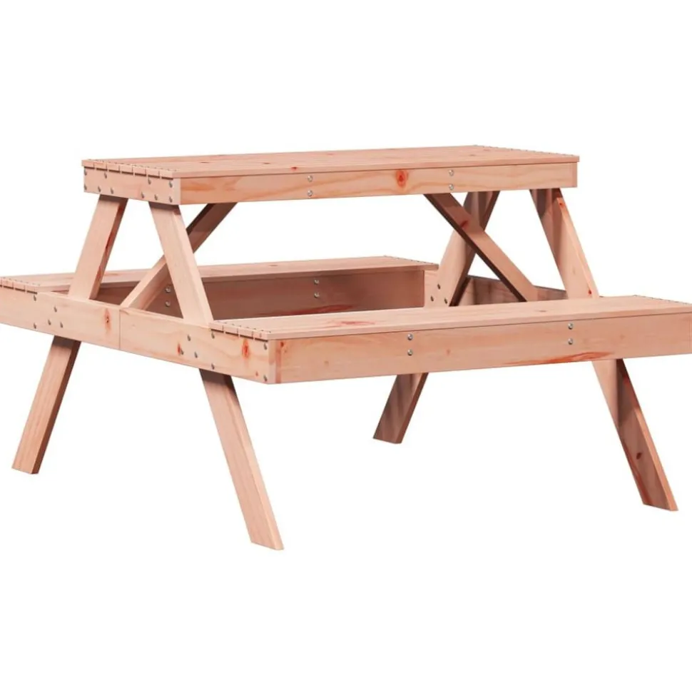 vidaXL Picknicktisch 105x134x75 cm Massivholz Douglasie