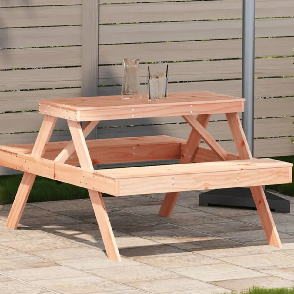 vidaXL Picknicktisch 105x134x75 cm Massivholz Douglasie