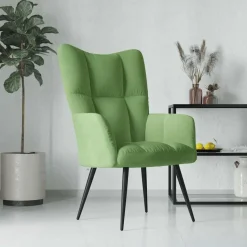 vidaXL Relaxsessel Hellgrün Samt