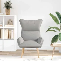 vidaXL Sessel Wolkengrau 69 x 74 x 93 cm Stoff und Sperrholz