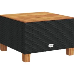 vidaXL 11-tlg. Garten-Sofagarnitur mit Kissen Schwarz Poly Rattan