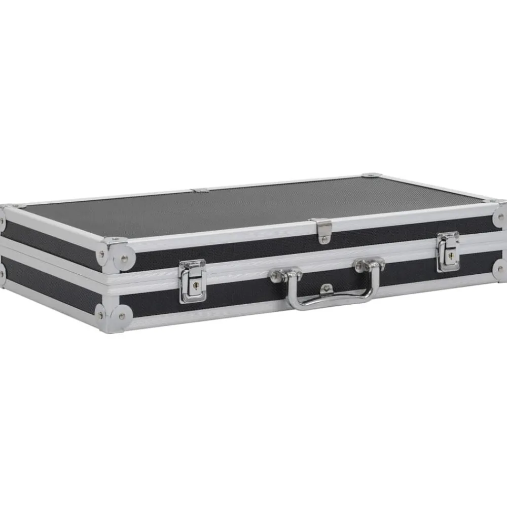 vidaXL Waffenkoffer Aluminium ABS Schwarz Outlet