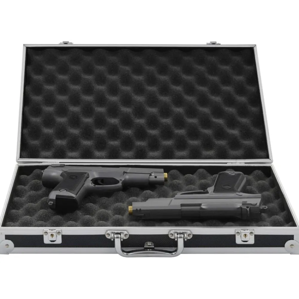 vidaXL Waffenkoffer Aluminium ABS Schwarz Outlet