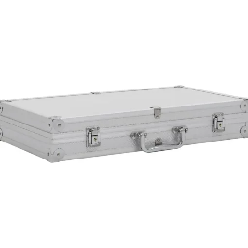 vidaXL Waffenkoffer Aluminium ABS n Silber Clearance