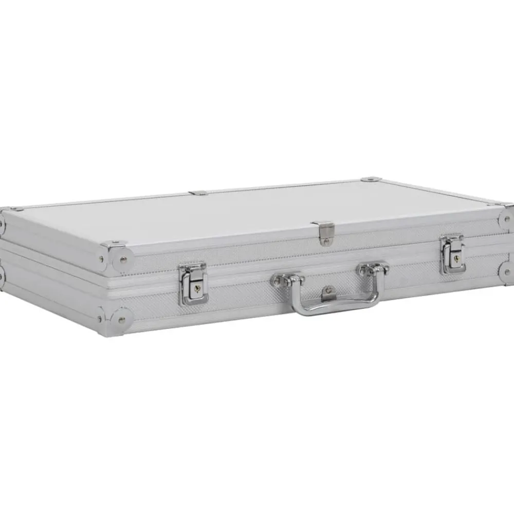 vidaXL Waffenkoffer Aluminium ABS n Silber Clearance
