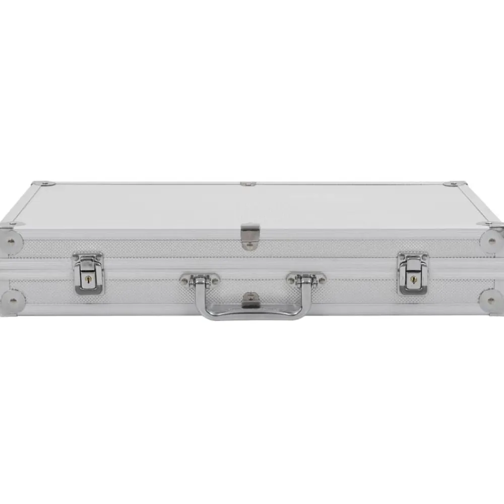 vidaXL Waffenkoffer Aluminium ABS n Silber Clearance
